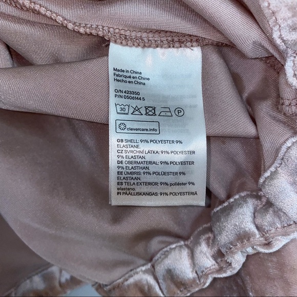 Crushed Velvet Rose Gold Pink Full Zip Jacket - Picture 10 of 11